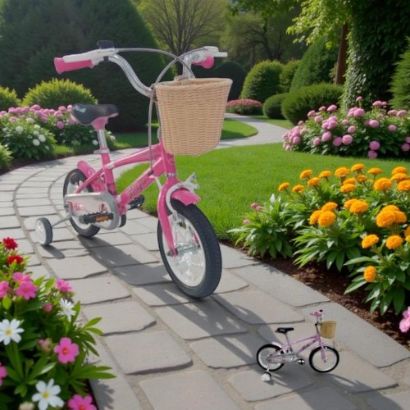 صورة دراجة هوائية للبنات مقاس 12 بوصة انيقة